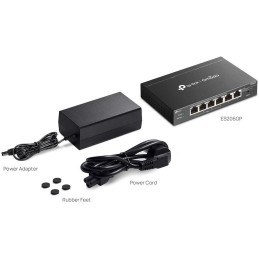 TP-Link ES206GP, Omada 6-Port Gigabit Easy Managed Switch, 2x GLAN, 4x GLAN PoE+, 65W PoE budget