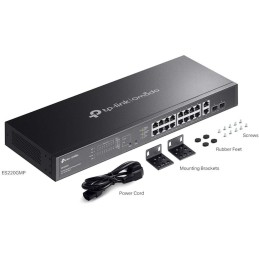 TP-Link ES220GMP, Omada 20-Port Gigabit Easy Managed Switch, 2x GLAN, 2x SFP, 16x GLAN PoE+, 250W PoE budget