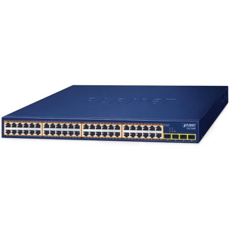 Planet GSW-5240HP L2 switch, 48x1Gb, 4x1Gb SFP, 48x1G 802.3at PoE+ 370W, 0~50°C