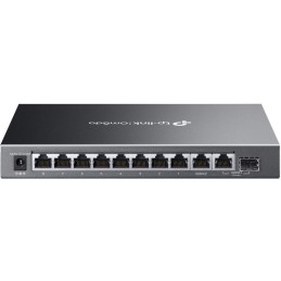TP-Link ES210GMP, Omada 10-Port Gigabit Easy Managed Switch, 1x GLAN, 1x SFP, 8x GLAN PoE+, 123W PoE budget
