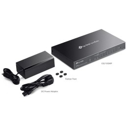 TP-Link ES210GMP, Omada 10-Port Gigabit Easy Managed Switch, 1x GLAN, 1x SFP, 8x GLAN PoE+, 123W PoE budget