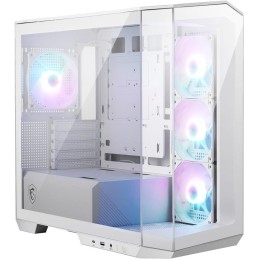 POUŽITÉ - MSI skříň MAG PANO M100R PZ White/ bez zdroje/ levé a přední sklo/ 4x 120 mm A-RGB fan/ 1x USB-C/ 1x USB3.2/ ...