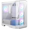 GEBRAUCHT - MSI Gehäuse MAG PANO M100R PZ Weiß / ohne Netzteil / linke und vordere Glasscheibe / 4x 120 mm A-RGB-Lüfter / 1x USB