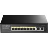 STRONG switch SW8010POE+/ 8x Gigabit POE+ port/ 2x Ggabit Uplink port/ IEEE802.3af/at/ metal chassis/ black