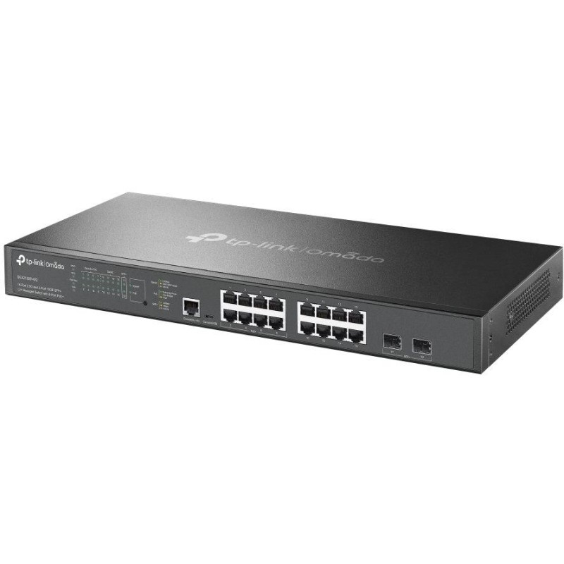TP-Link SG3218XP-M2 Omada Switch 16x 2,5GLAN (8x Non-PoE + 8x PoE+), 2x 10G SFP+, PoE budget 240W, 1U 19"