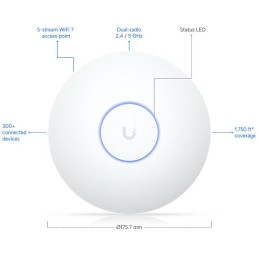 Ubiquiti UniFi U7 Long-Range - Wi-Fi 7 AP, 2.4/5GHz, až 5 Gbps, 1x 2.5GbE, PoE (bez PoE injektoru)