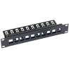 Triton 10' modular patch panel 1U for max. 10pcs keystone, hole 14.8x17.5mm