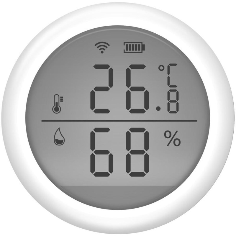 UMAX chytrý senzor teploty a vlhkosti U-Smart Temperature and Humidity Sensor/ Wi-Fi/ Android/ iOS/ CZ app/ bílý
