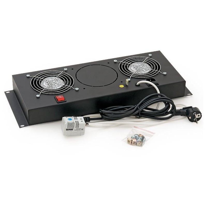 Triton 19" Vent. jednotka 220V/30W 4U 2xFAN+Term vertikální