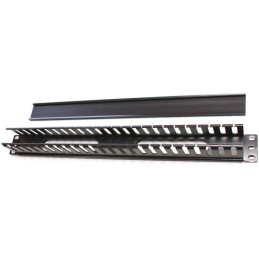 Triton 19" vyvaz. panel 2U jednostranná plast. lišta BK