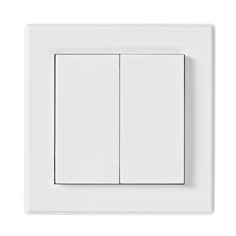 NEDIS RF chytrý nástěnný přepínač/ rozsah 30 m/ dvojitý/ bílý