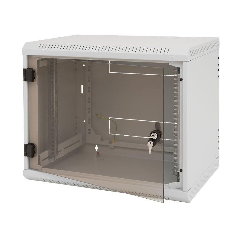 Triton 19" rozvaděč jednodílný 9U/400mm, celoskleněné dveře