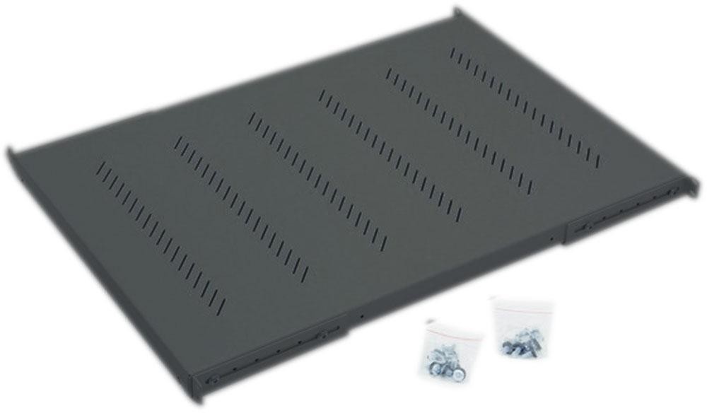 Triton Polička s perforáciou 1U/550mm, max. nosnosť 150kg, čer.
