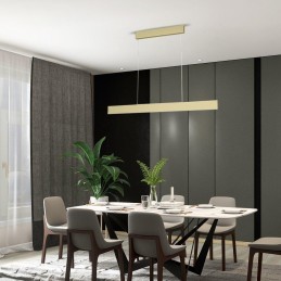 IMMAX NEO LISTON SMART závěsné svítidlo 118cm 18W zlaté Zigbee 3.0, TUYA