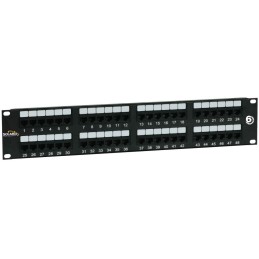 Solarix patch panel 48 x RJ45 CAT6 UTP 350 MHz cerný 2U