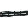 Solarix patch panel 48 x RJ45 CAT6 UTP 350 MHz black 2U