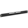 Solarix 19" Patch panel 12 x RJ45 CAT5E UTP 150 MHz čierny 1U, SX12-5E-UTP-BK