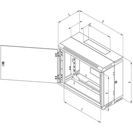 Triton 19" rozvaděč dvoudílný 9U/295mm, plechové dveře