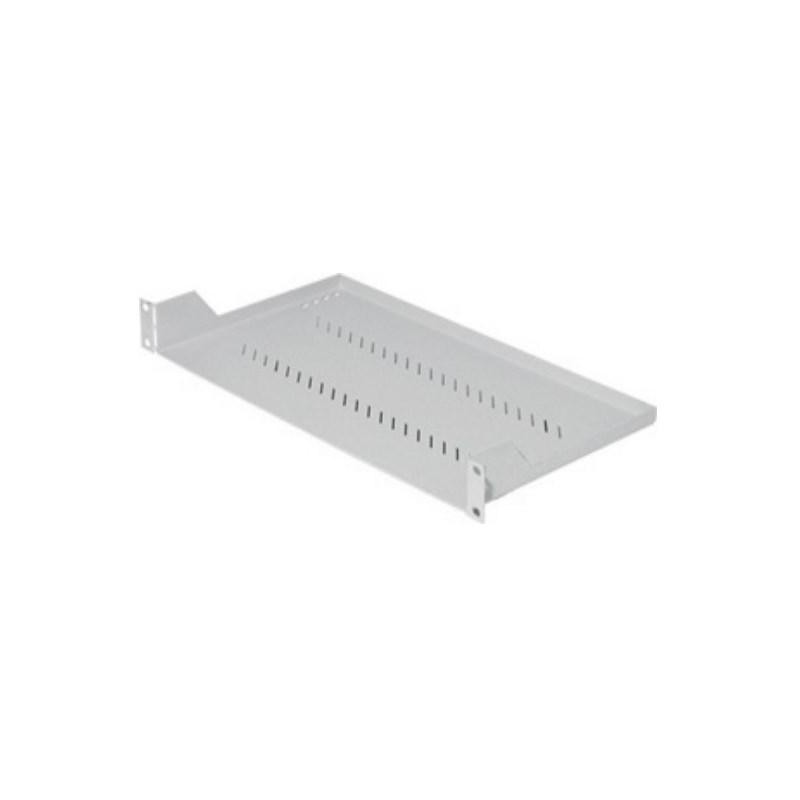 Triton Polička s perforací 1U/150mm, max. nosnost 15kg, šedá