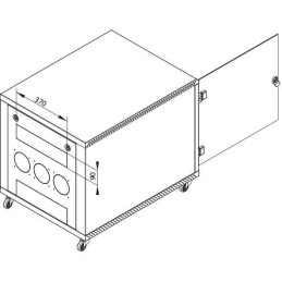 Triton 19" kontejnerový rozvaděč 12U, 1000hl, barva černá, perf.plech dveře