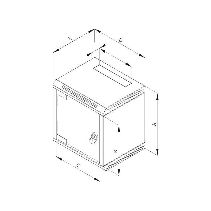 Triton 10" rozvaděč jednodílný 4U/260mm, plechové dveře
