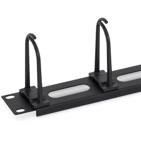 Triton 19" vyvazovací panel 1U, 5x háček velký zacvak. pro čtvrerc. otvor 9x9, oválné otvory