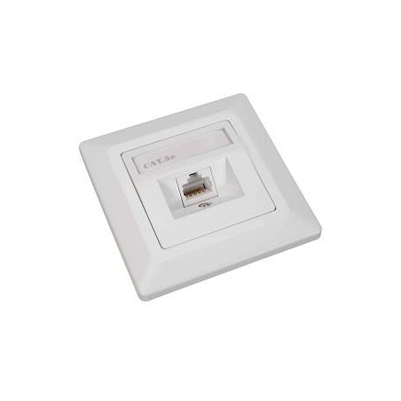 Solarix Eth.Zás. CAT5E UTP 1 x RJ45 pod omítku bílá  SX9-1-5E-UTP-WH