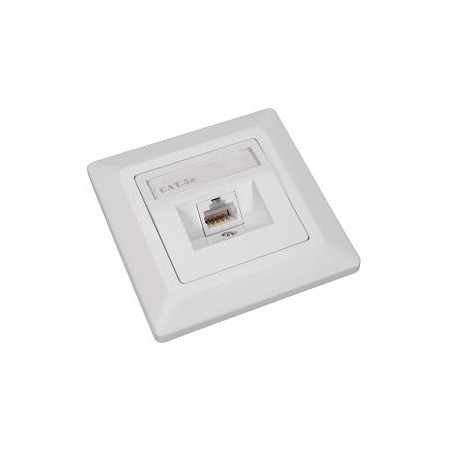 Solarix Eth.Zás. CAT5E STP 1 x RJ45 pod omítku bílá  SX9-1-5E-STP-WH