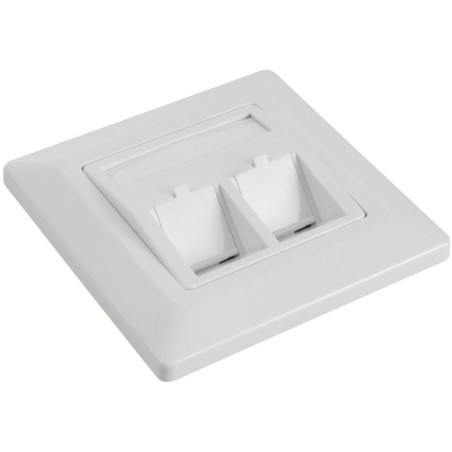 Solarix Eth.Zás. modulární pro 2 keystony pod omítku bílá SX9-2-0-WH