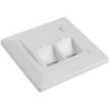 Solarix Eth.Socket modułowy do 2 podtynkowych keystone'ów biały SX9-2-0-WH