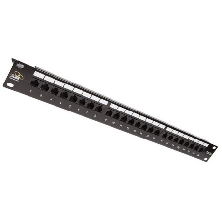 Solarix 19" Patch panel 24 x RJ45 CAT5E UTP 150 MHz černý 1U,  SX24-5E-UTP-BK