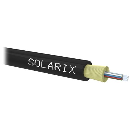 Solarix DROP1000 optický kabel 12 vl. 9/125 SM LSZH universal, 500m, černý