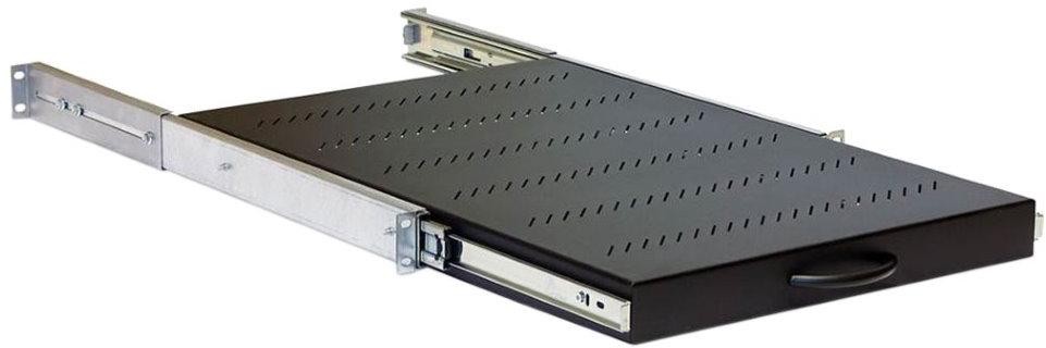 Triton Výsuvná polička 1U/650mm/ plnovýsuvná, nosnosť 45kg, čierna