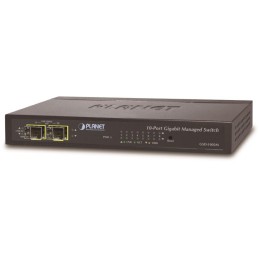 Planet GSD-1002M L2 switch, 8x1Gb, 2x1Gb SFP, 48-56VDC, fanless