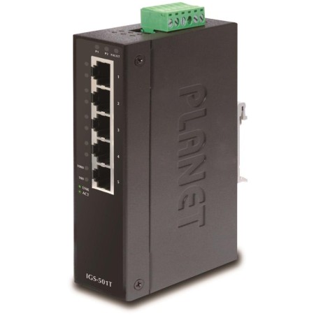 Planet IGS-501T Průmyslový Switch 5x 10/100/1000, -40 +75°C
