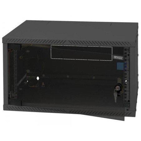 Triton 19" rozvaděč jednodílný 4U/400mm, rozebraný DeltaX plechové dveře, černý