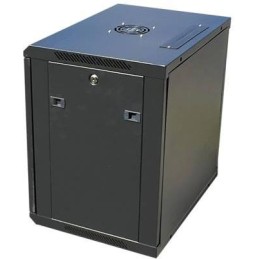DATACOM 19" rozvaděč nástěnný 9U/450mm černý, skleněné dveře