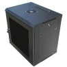DATACOM 19" Wandgehäuse 12HE/450mm schwarz, Glastür