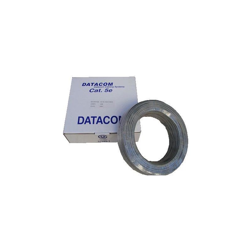 DATACOM kabel drát C5E UTP PVC 100m šedý