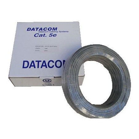 DATACOM kabel drát C5E UTP PVC 100m šedý