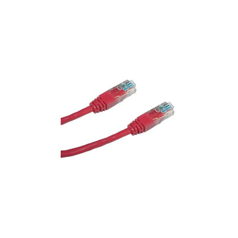 DATACOM Patch kabel UTP CAT5E 0,5m červený