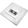 DATACOM Datendose UTP CAT5E 2xRJ45 Unterputz 45° weiß