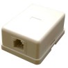 DATACOM Telephone socket UTP CAT3 1xRJ11 for surface mounting, white