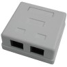DATACOM Data socket UTP CAT5E 2xRJ45 for surface mounting, white