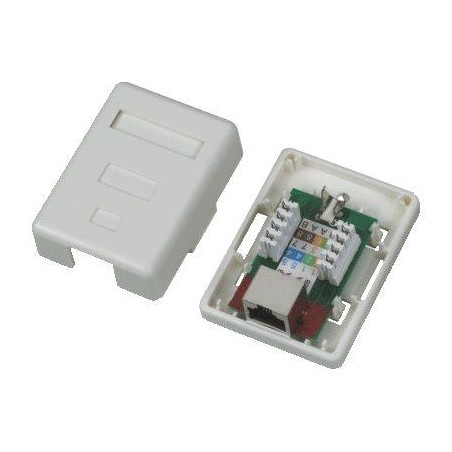 DATACOM Datová zásuvka STP CAT5E 1xRJ45 na omítku bílá