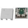 DATACOM Datendose STP CAT5E 2xRJ45 für Aufputzmontage, weiß
