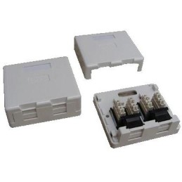 DATACOM Datová zásuvka UTP CAT5E 2xRJ45 na omítku (protiprachová)