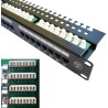 DATACOM Patch panel 19" UTP 24 port CAT5E LSA 1U BK (3x8p)hor.záře