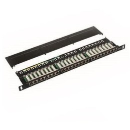 DATACOM Patch panel 19" STP 24 port CAT5E LSA 1U BK (3x8p) / VL