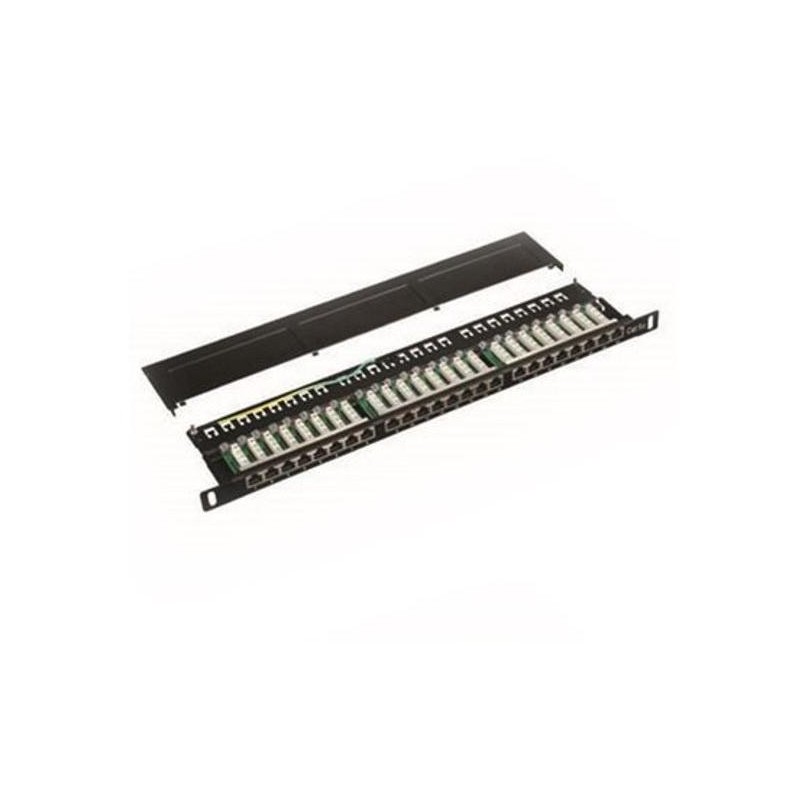 DATACOM Patch panel 19" STP 24 port CAT5E LSA 1U BK (3x8p) / VL